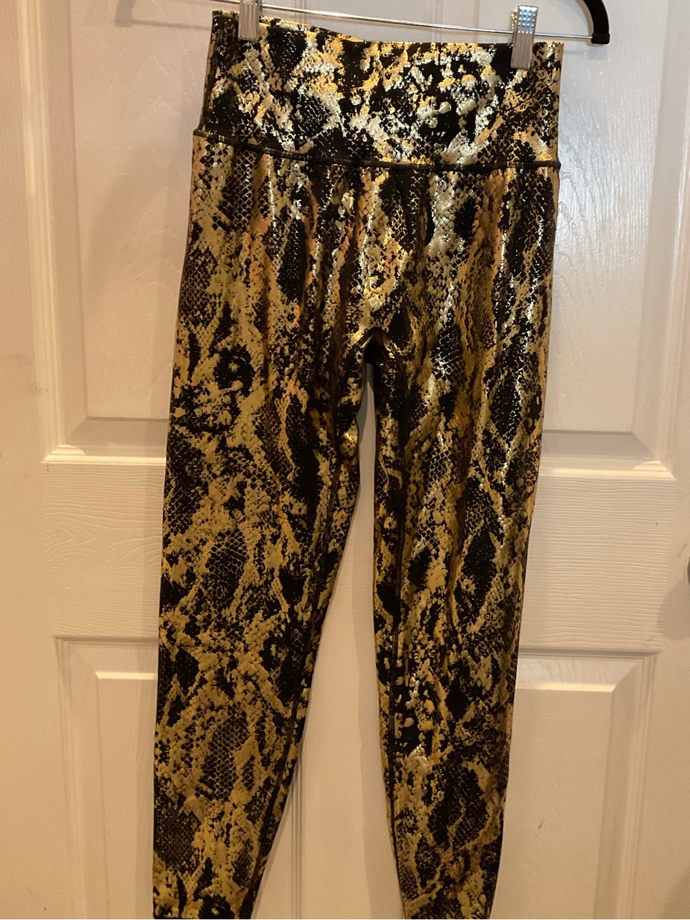 Buffbunny Rebel V2 Olive Gold Viper Metallic Snake Leggings